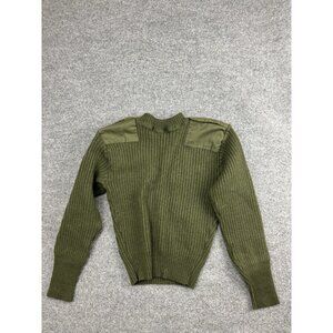 DSCP Wool Commando Sweater Mens 38 Olive Green Epaulettes NSN 8405-01-496-9813